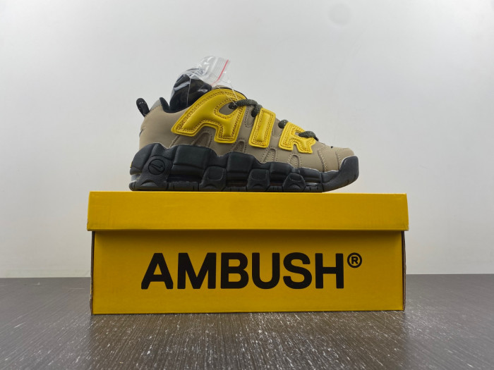 ambush x nike air more uptempo low “limestone” fb1299-200
