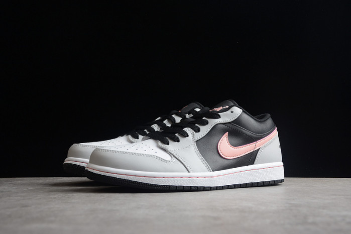 air jordan 1 low white grey black pink 553558-062