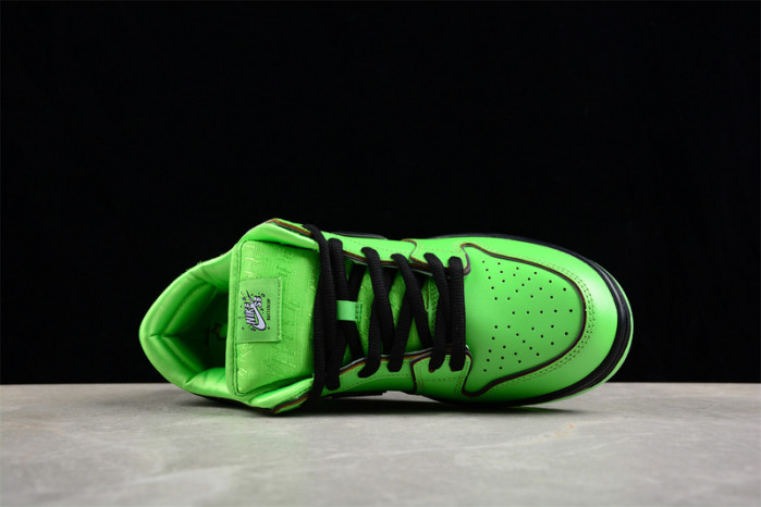 the powerpuff girls x nike sb dunk low “buttercup” fz8319-300