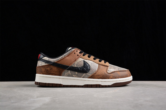 nike dunk low premium co.jp brown snakeskin fj5434-120