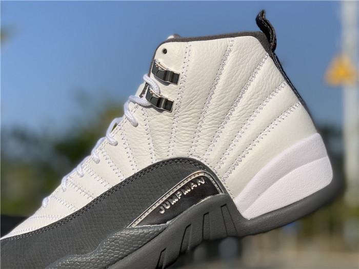 air jordan 12 gs white / dark grey 153265-160