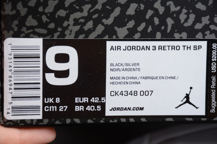 air jordan 3 tinker black cement grey ck4348-007