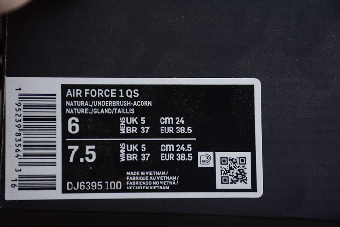 nike air force 1 low “acorn” dj6395-100