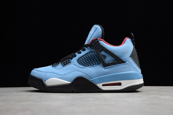 travis scott x air jordan 4 “houston oilers” university blue 308497-406