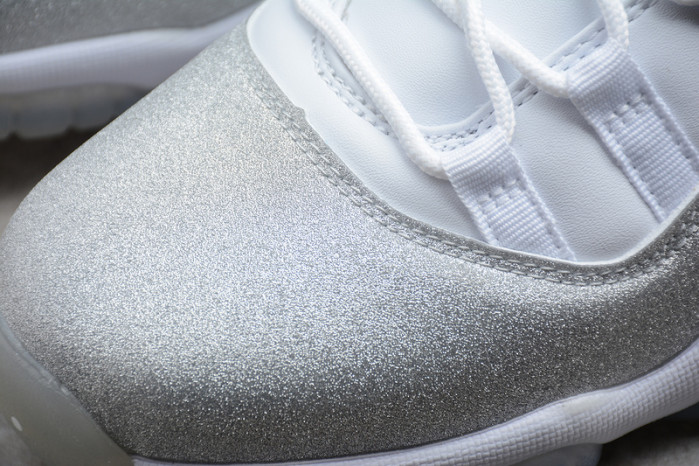 air jordan 11 white metallic silver vast grey ar0715-100