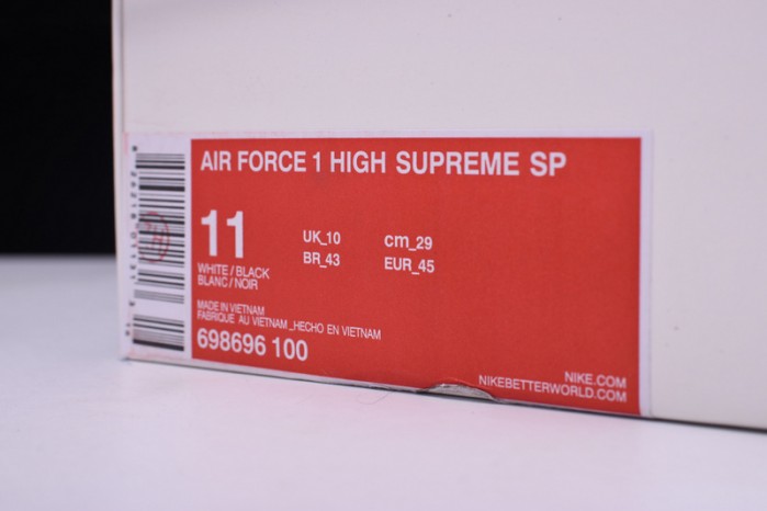 nike S*p*e air force 1 one high white world famous 698696-100