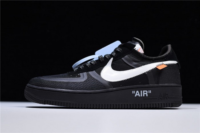 ow nike air force 1 low black ao4606-001