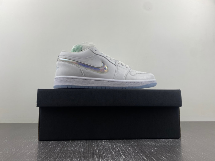Air Jordan 1 Low GS “Glitter Swoosh” FQ9112-100
