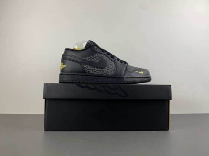 Air Jordan 1 Low Black Elephant Print IM6568-010